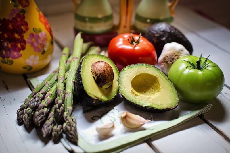 Healthy vegetables and avocado